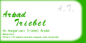 arpad triebel business card